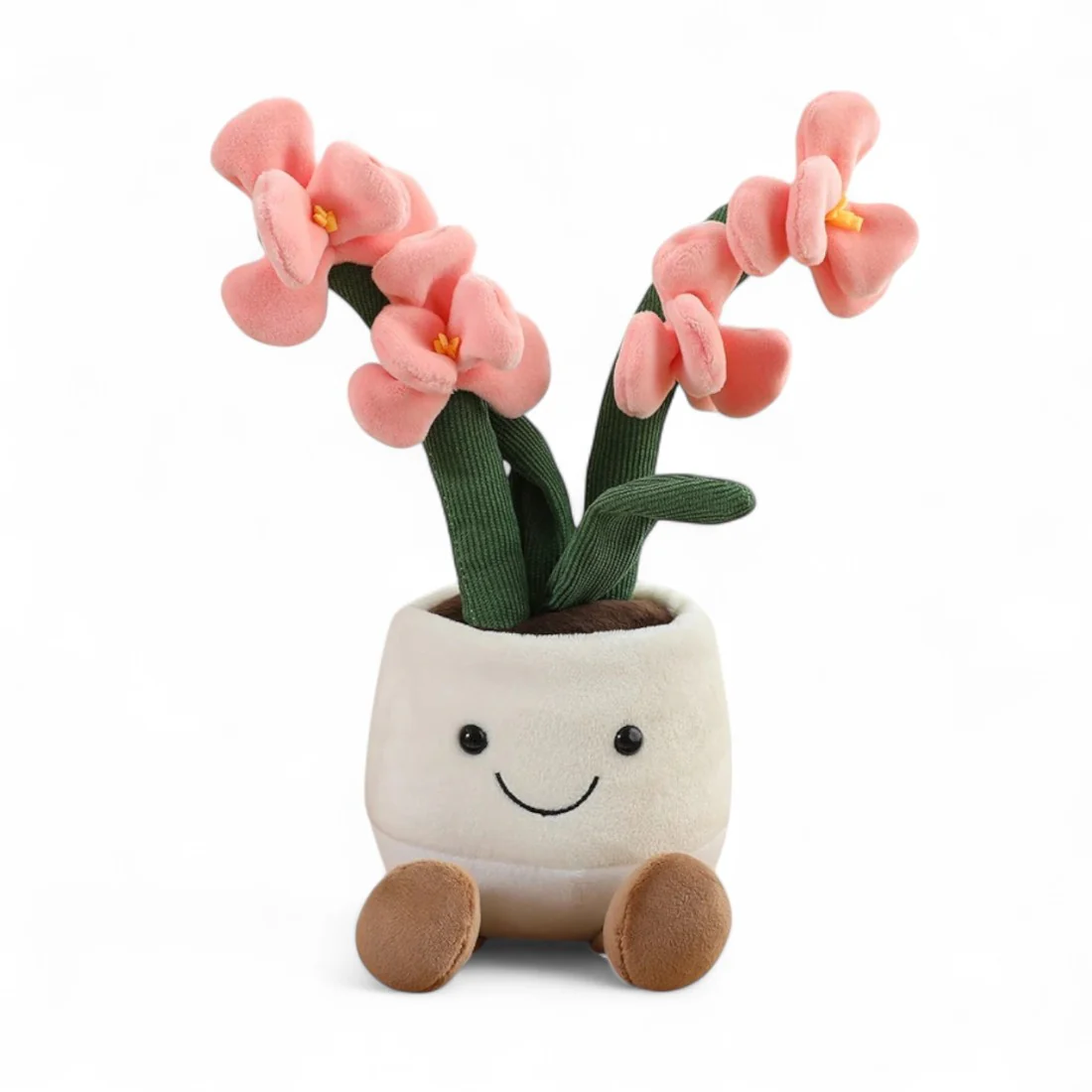 Peluche plante kawaii orchidée douce et colorée