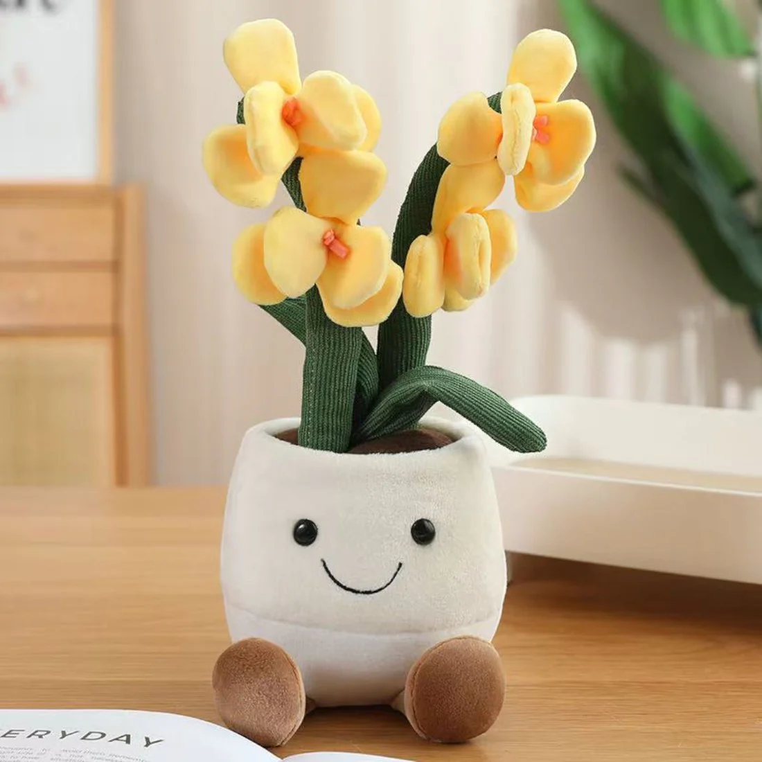 Peluche plante kawaii orchidée douce et colorée – Image 7
