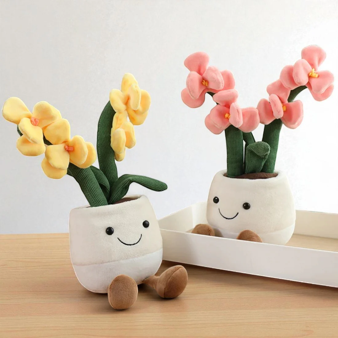 Peluche plante kawaii orchidée douce et colorée – Image 8