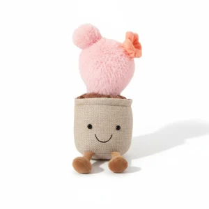 Peluche plante kawaii cactus fleuri