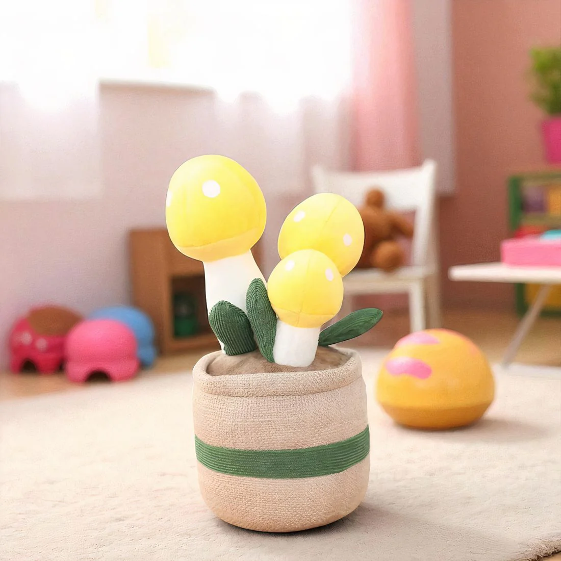 Peluche plante kawaii champignon décoratif doux – Image 4