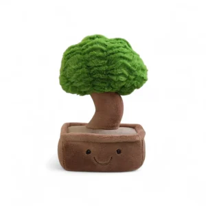 Peluche plante kawaii bonzaï sourire tendre