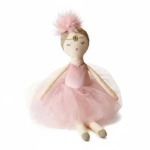 Peluche poupée danseuse étoile en robe rose
