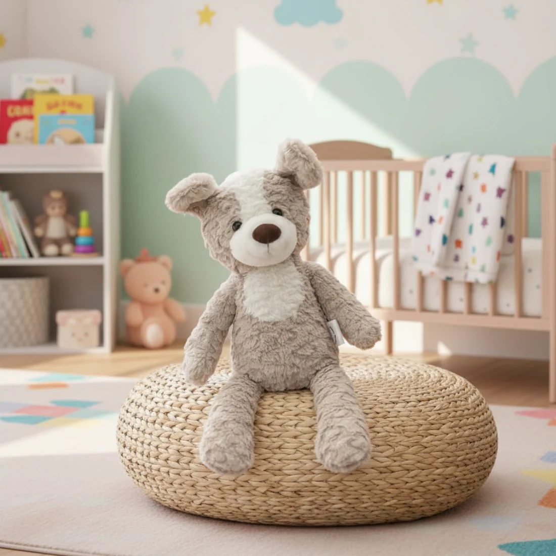 Peluche chien beige tout doux – Image 2