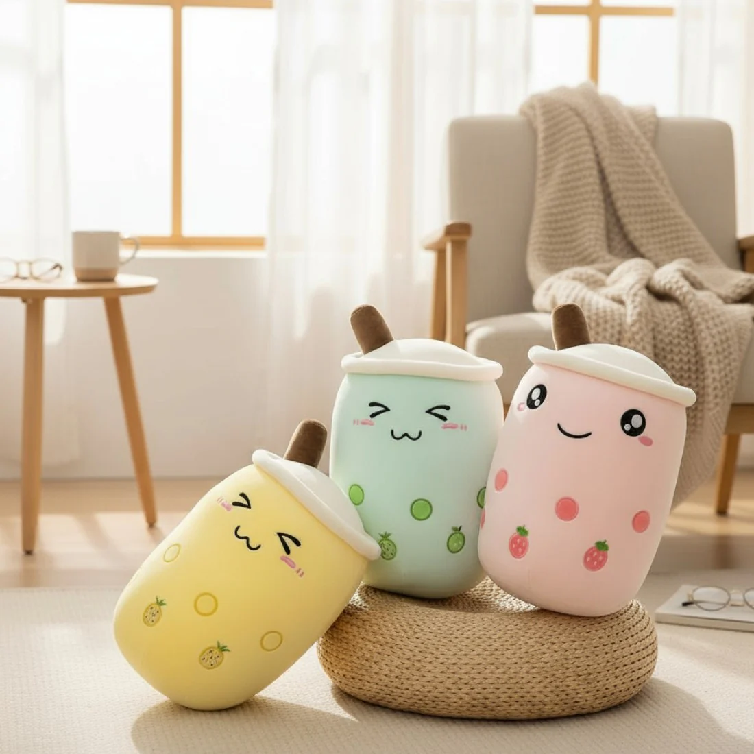 Peluche kawaii bubble milk tea à l’ananas – Image 5
