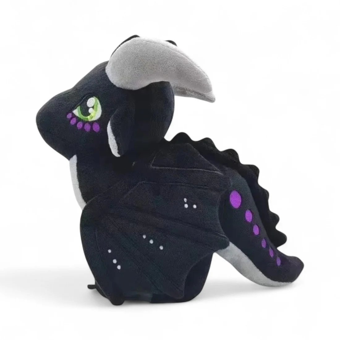 Peluche dragon féérique noir crépuscule – Image 4