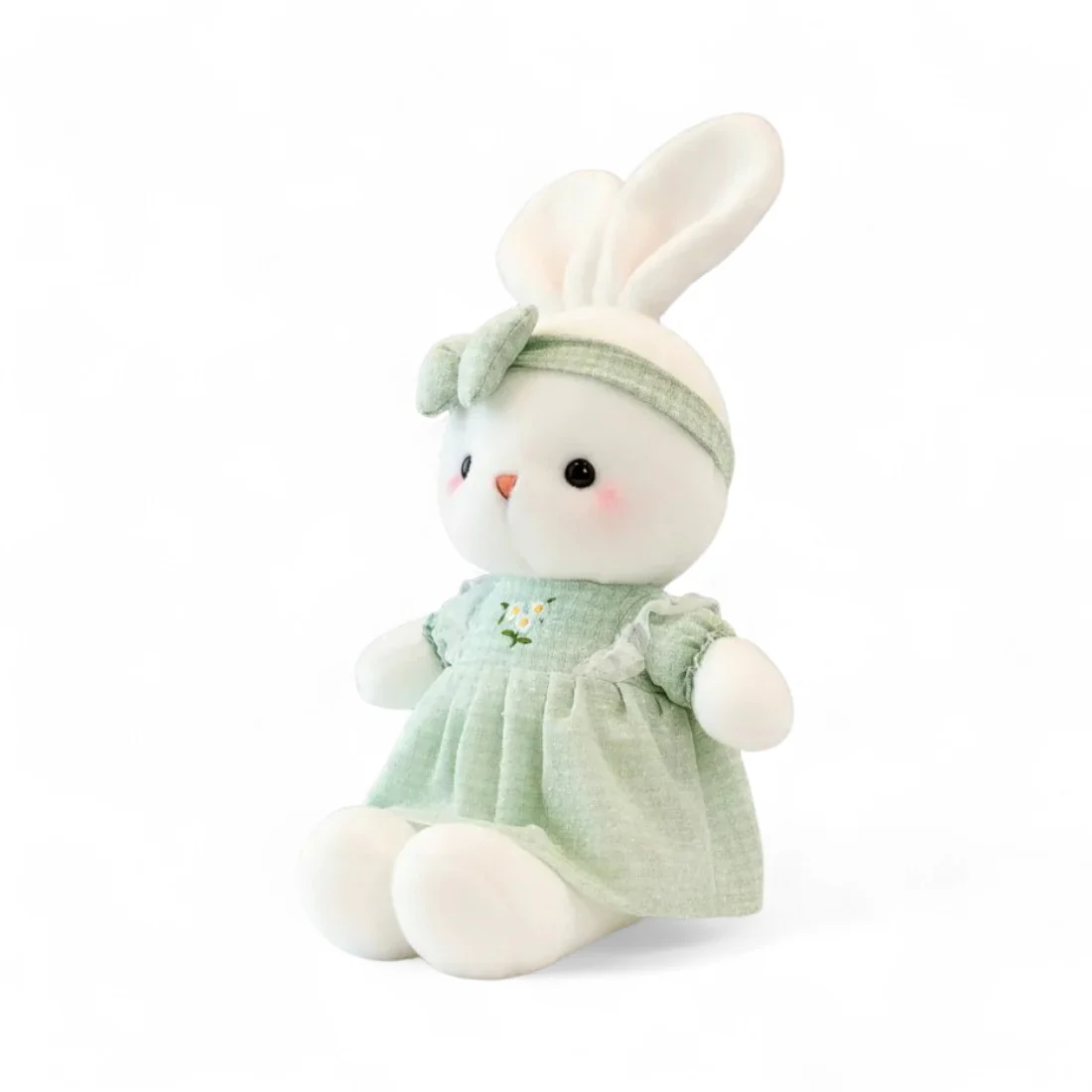 Adorable lapin en peluche avec robe à fleurs – Image 8