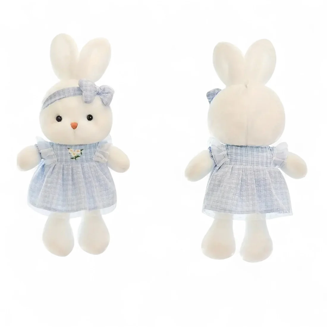 Adorable lapin en peluche avec robe à fleurs – Image 3