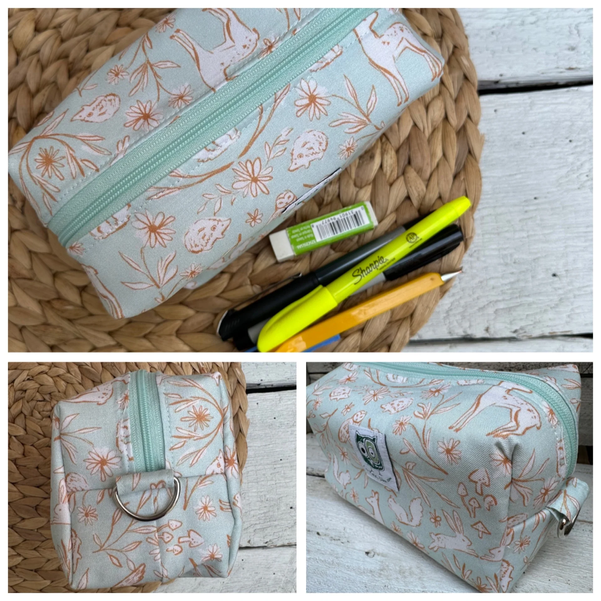 Petite Trousse, étui à crayon ou autre .. avec fermeture éclair et intérieur en Canvas (coton épais) en stock prêtes à partir – Image 5