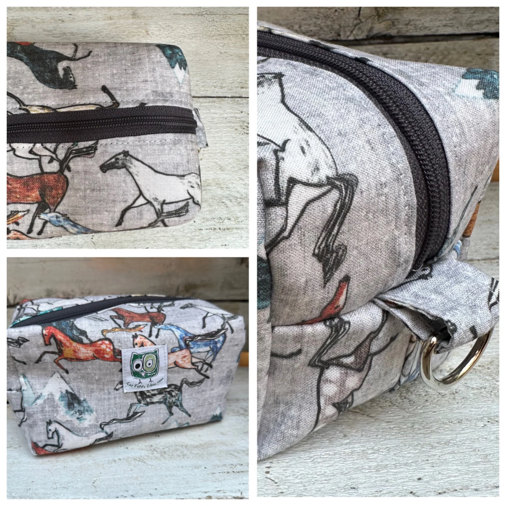 Petite Trousse, étui à crayon ou autre .. avec fermeture éclair et intérieur en Canvas (coton épais) en stock prêtes à partir – Image 6