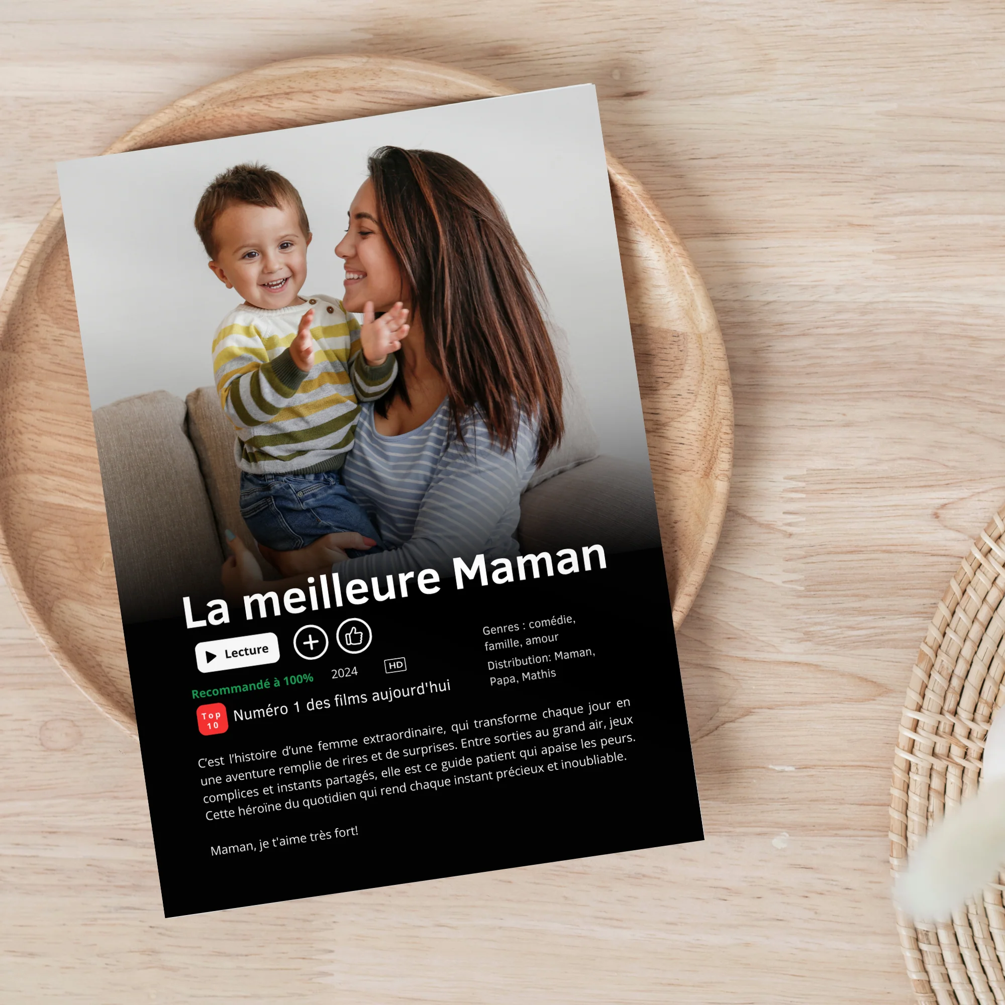 Affiche Netflix Personnalisée « Meilleure Maman du Monde » avec photo – Image 3