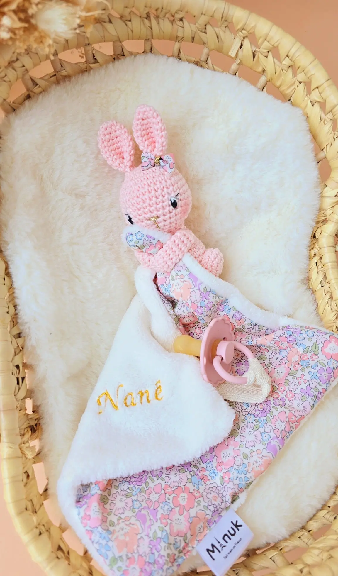 Mini Doudou-attache tétine Lapinou – Image 2