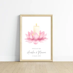 Affiche couple noces de cire - 4 ans de mariage