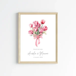 Affiche couple noces de soie -  12 ans de mariage