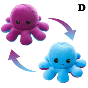 Peluche Pieuvre Réversible XXL