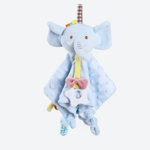 Doudou plat Éléphant bleu - ERNEST