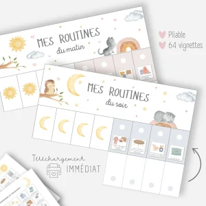 Mes tableaux de routines pliables - Chat