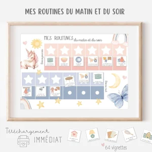 Mon tableau des routines - Licorne