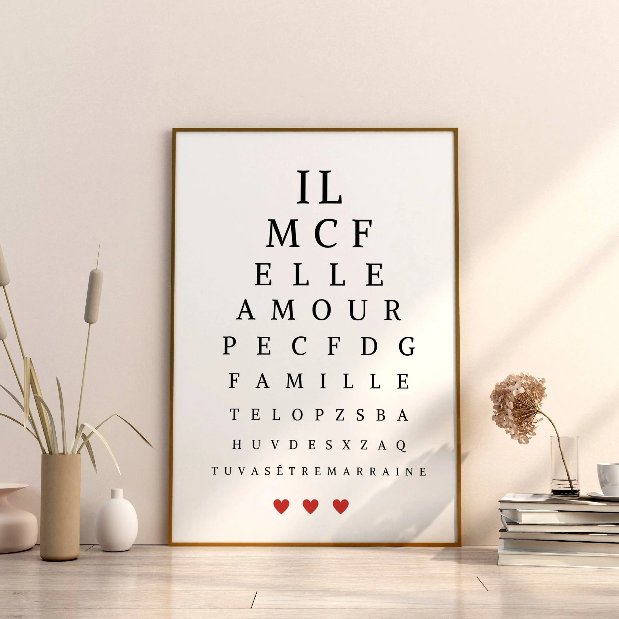 Affiche annonce grossesse Test de vue - Message test d'acuité - "bébé est en route" par Le Temps des Paillettes – Image 5