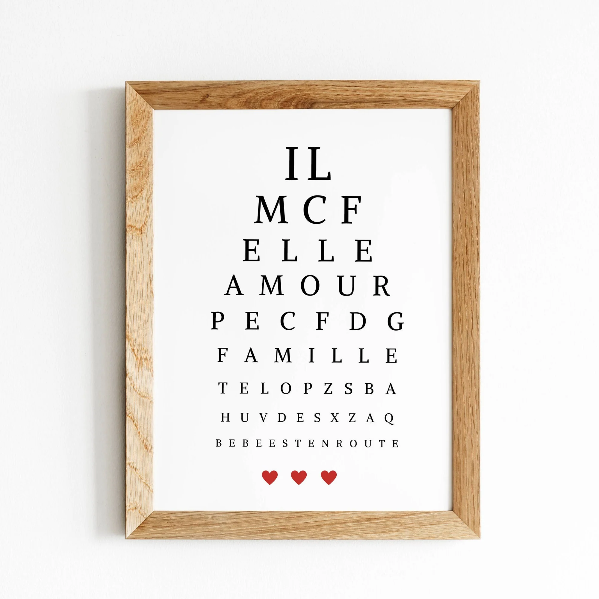 Affiche annonce grossesse Test de vue - Message test d'acuité - "bébé est en route" par Le Temps des Paillettes – Image 6