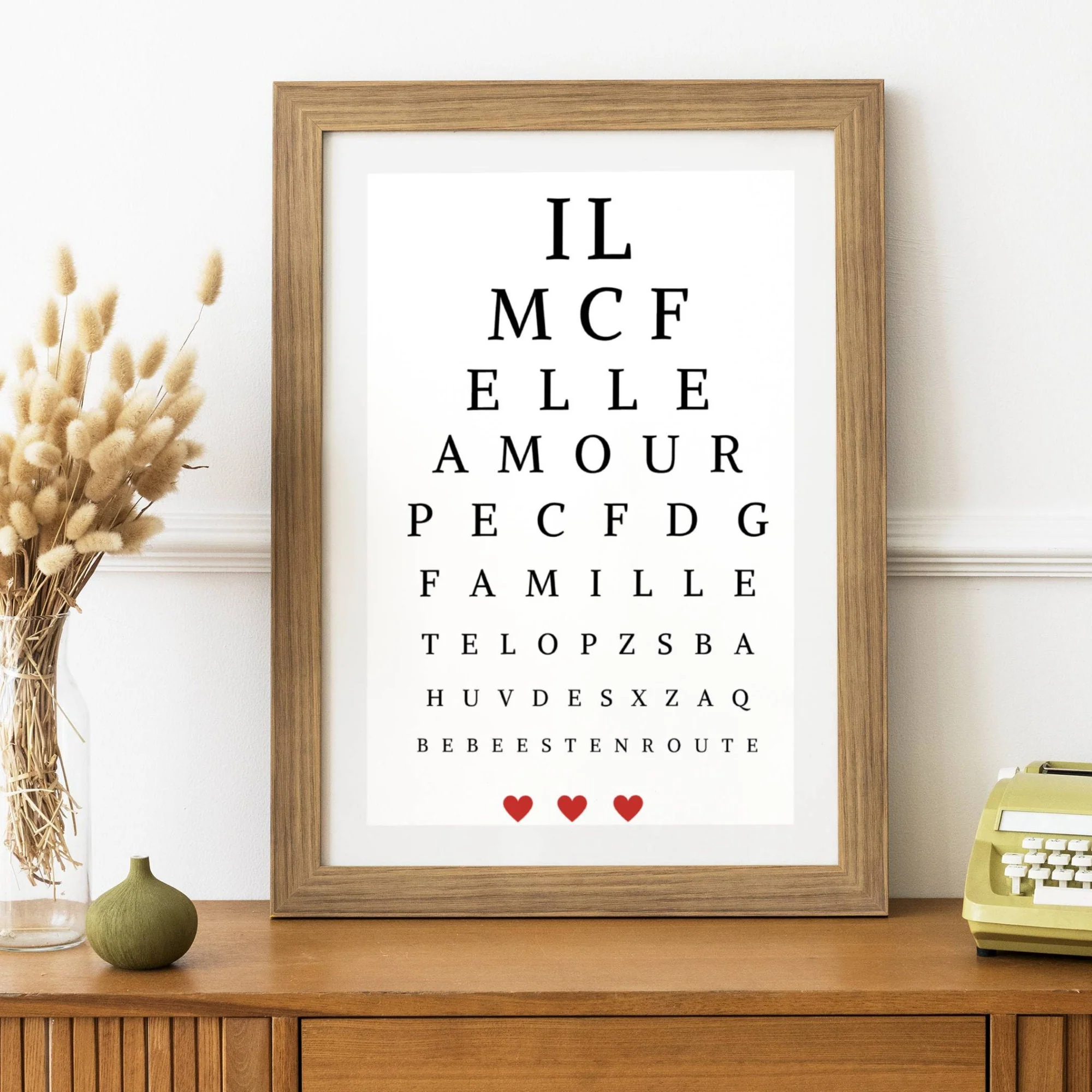 Affiche annonce grossesse Test de vue - Message test d'acuité - "bébé est en route" par Le Temps des Paillettes – Image 7