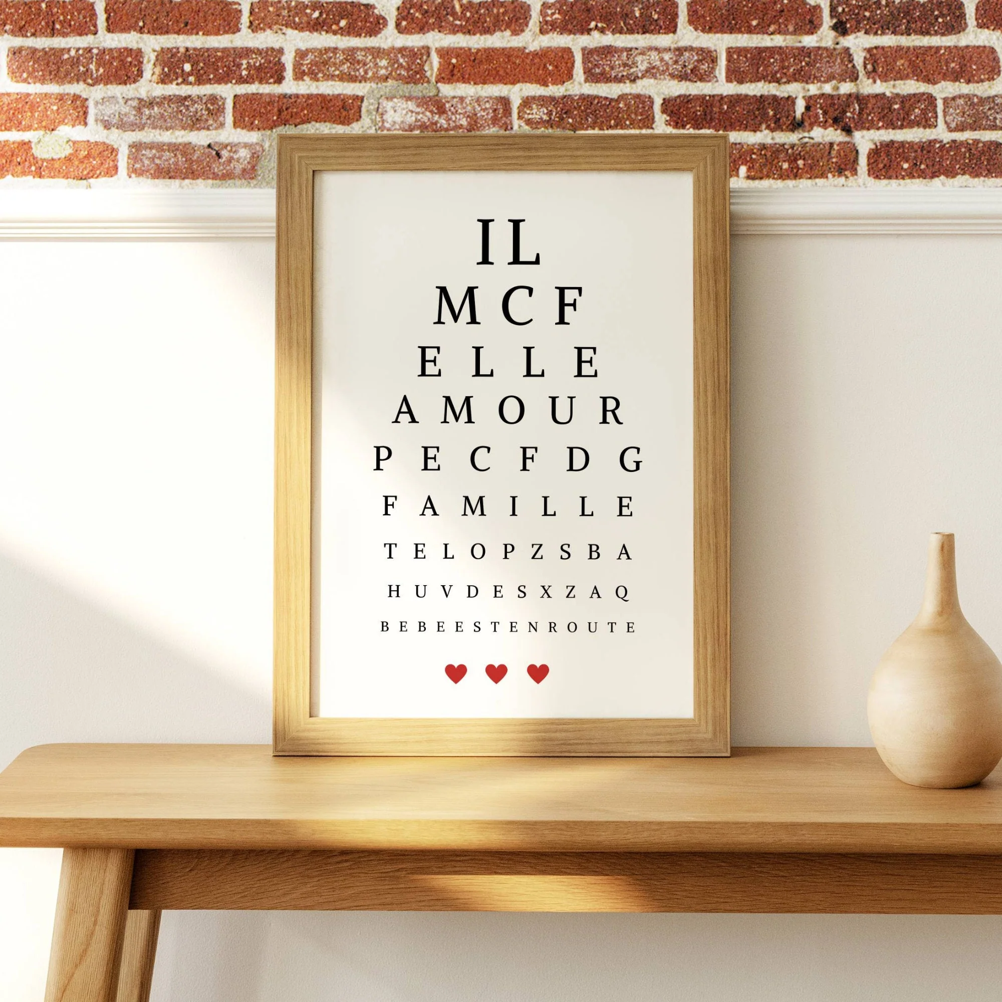 Affiche annonce grossesse Test de vue - Message test d'acuité - "bébé est en route" par Le Temps des Paillettes – Image 8