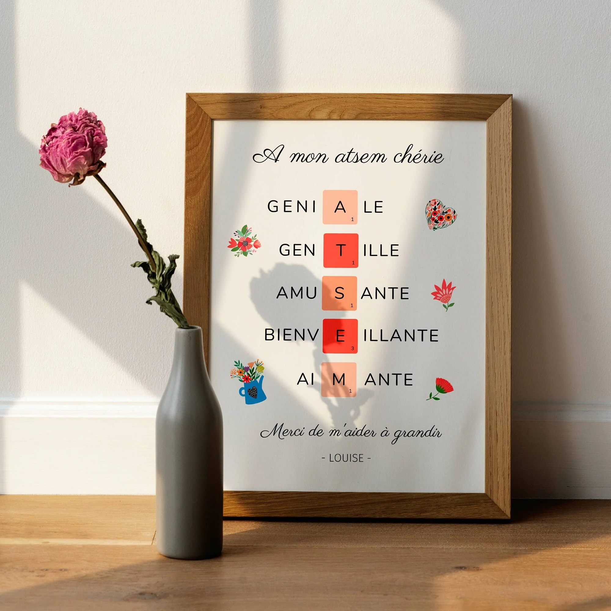 Affiche atsem personnalisée - Affiche atsem définition - affiche qualité atsem - cadeau atsem par Le Temps des Paillettes – Image 2