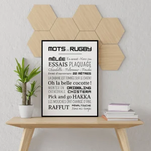 Affiche rugby - Affiche mots et expressions du rugby - Poster sport par Le Temps des Paillettes
