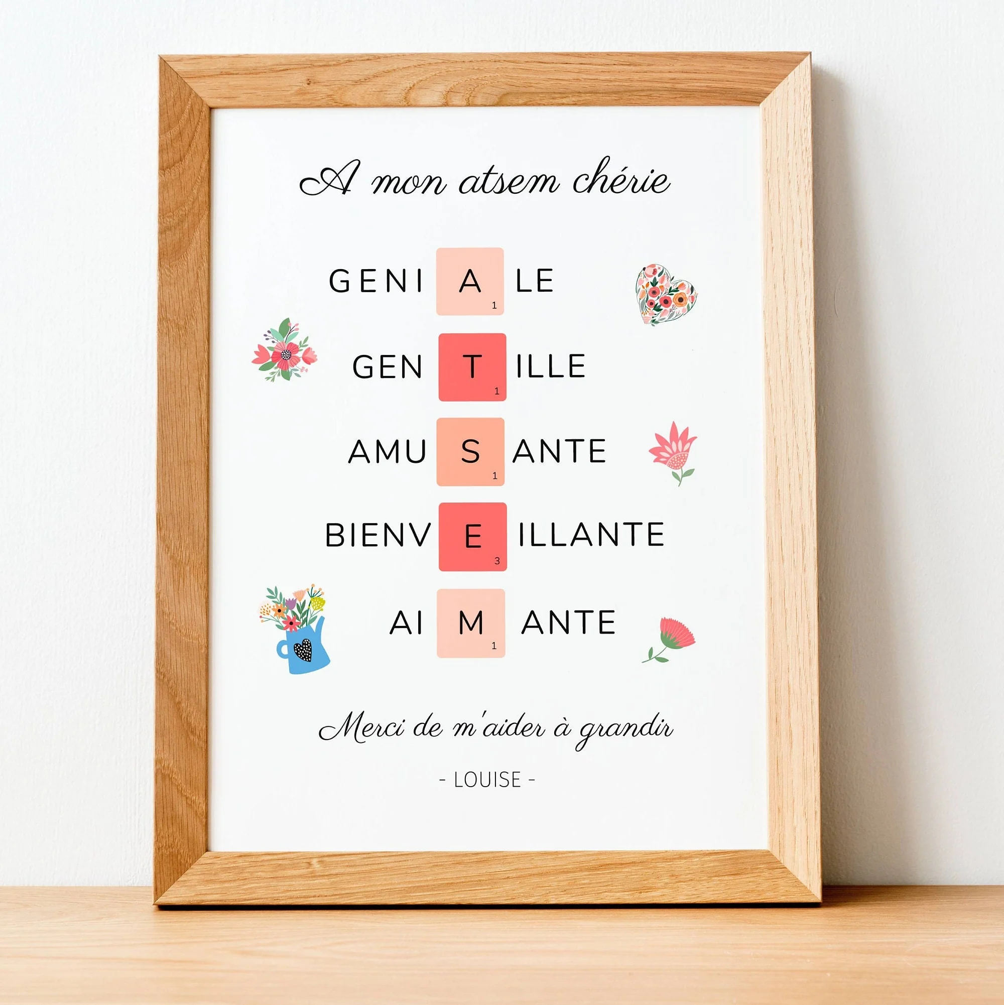 Affiche atsem personnalisée - Affiche atsem définition - affiche qualité atsem - cadeau atsem par Le Temps des Paillettes – Image 3