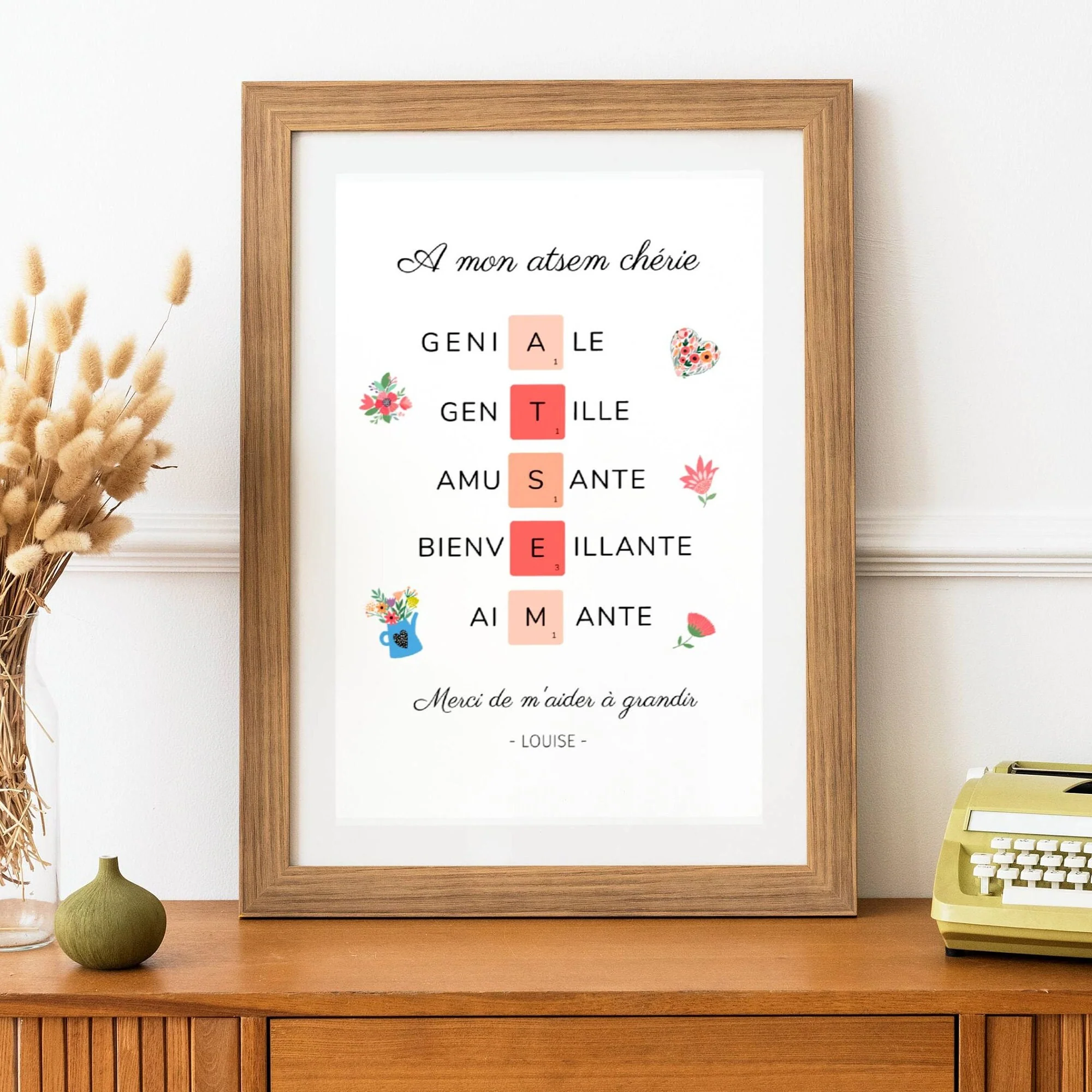 Affiche atsem personnalisée - Affiche atsem définition - affiche qualité atsem - cadeau atsem par Le Temps des Paillettes – Image 5