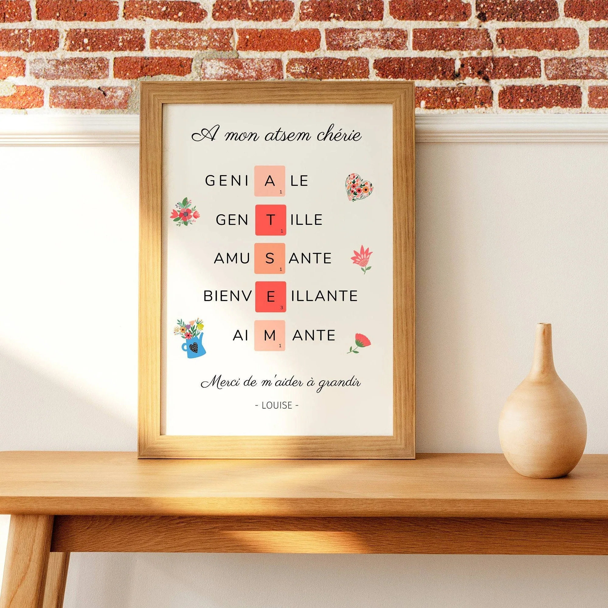 Affiche atsem personnalisée - Affiche atsem définition - affiche qualité atsem - cadeau atsem par Le Temps des Paillettes