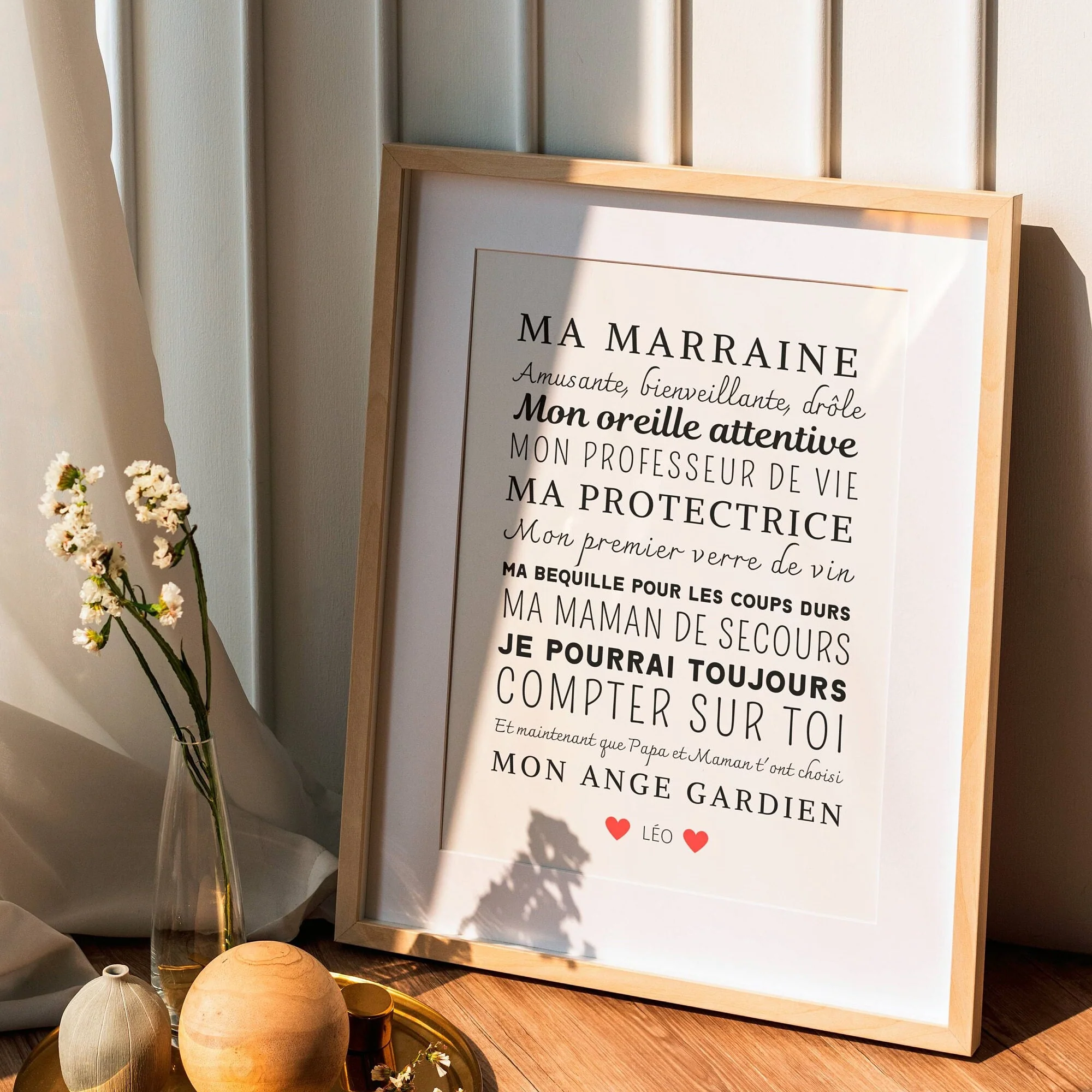 Affiche Personnalisée pour Marraine - Cadeau Unique - Le temps des paillettes – Image 2