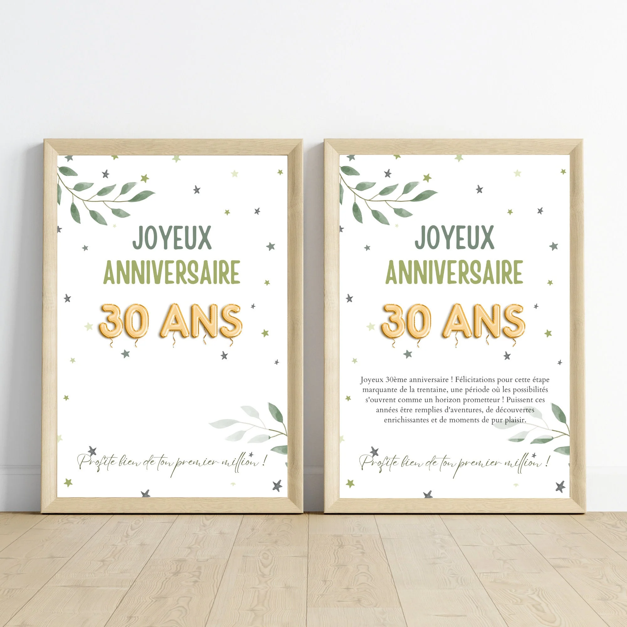 Cadeau argent anniversaire 30 ans, ton premier million, affiche message surprise pour billets à offrir – Image 2