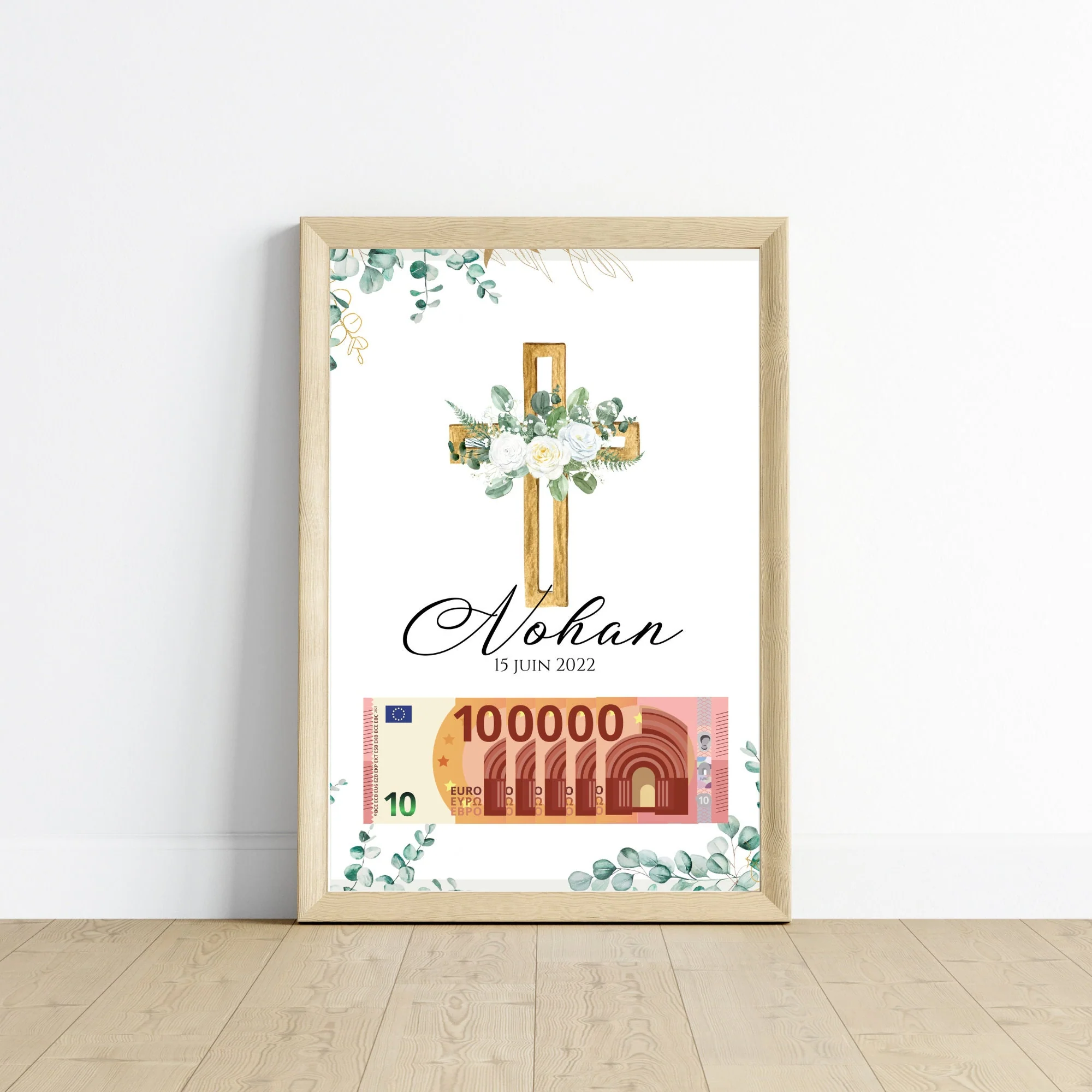 Cadeau argent - Idée Cadeau Originale Baptême Communion - Parfait pour Garçon, Fille, Fils, Fille - Le Temps des Paillettes