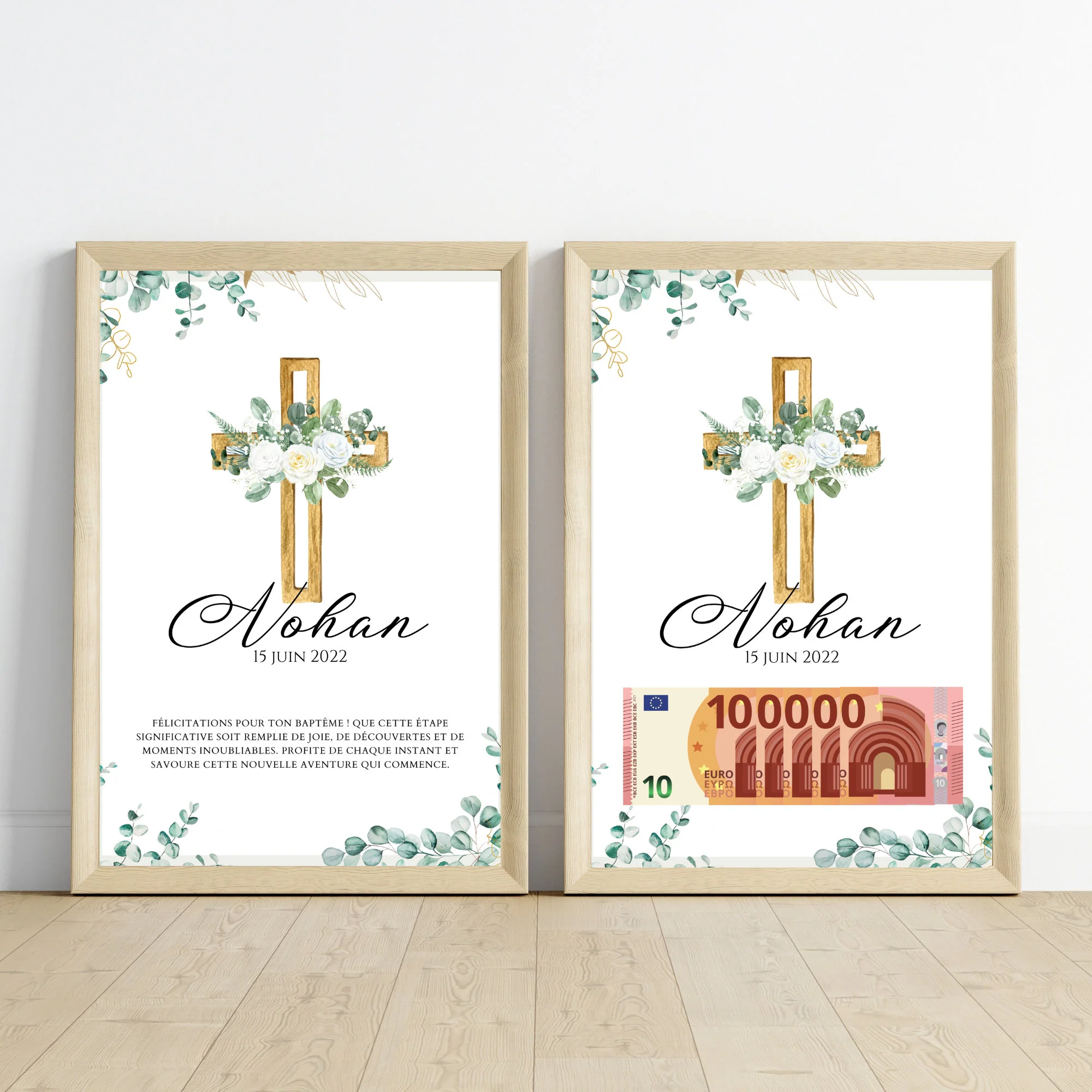 Cadeau argent - Idée Cadeau Originale Baptême Communion - Parfait pour Garçon, Fille, Fils, Fille - Le Temps des Paillettes – Image 2