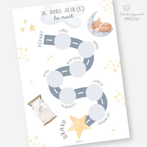 Affiche du sommeil en autonomie - Je dors seul la nuit