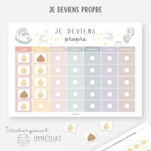 Tableau de propreté - Je vais sur le pot
