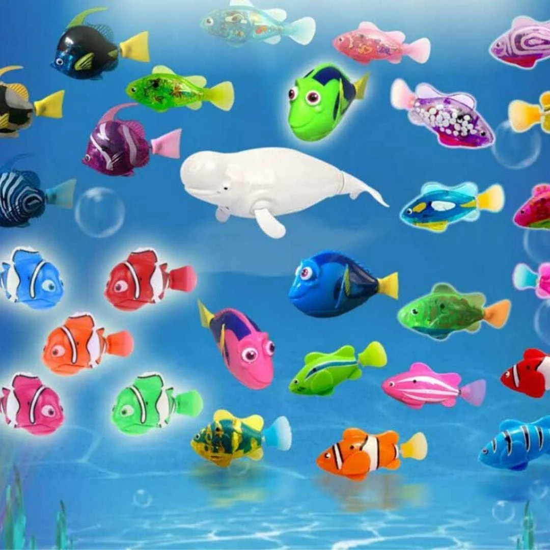 Jouet poisson qui nage tout seul (4pcs) – Image 2