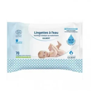 Lingettes à l'eau Biodégradables 70 unités