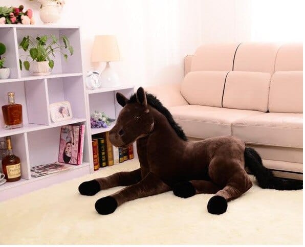 Peluche Cheval Marron Trotteur™