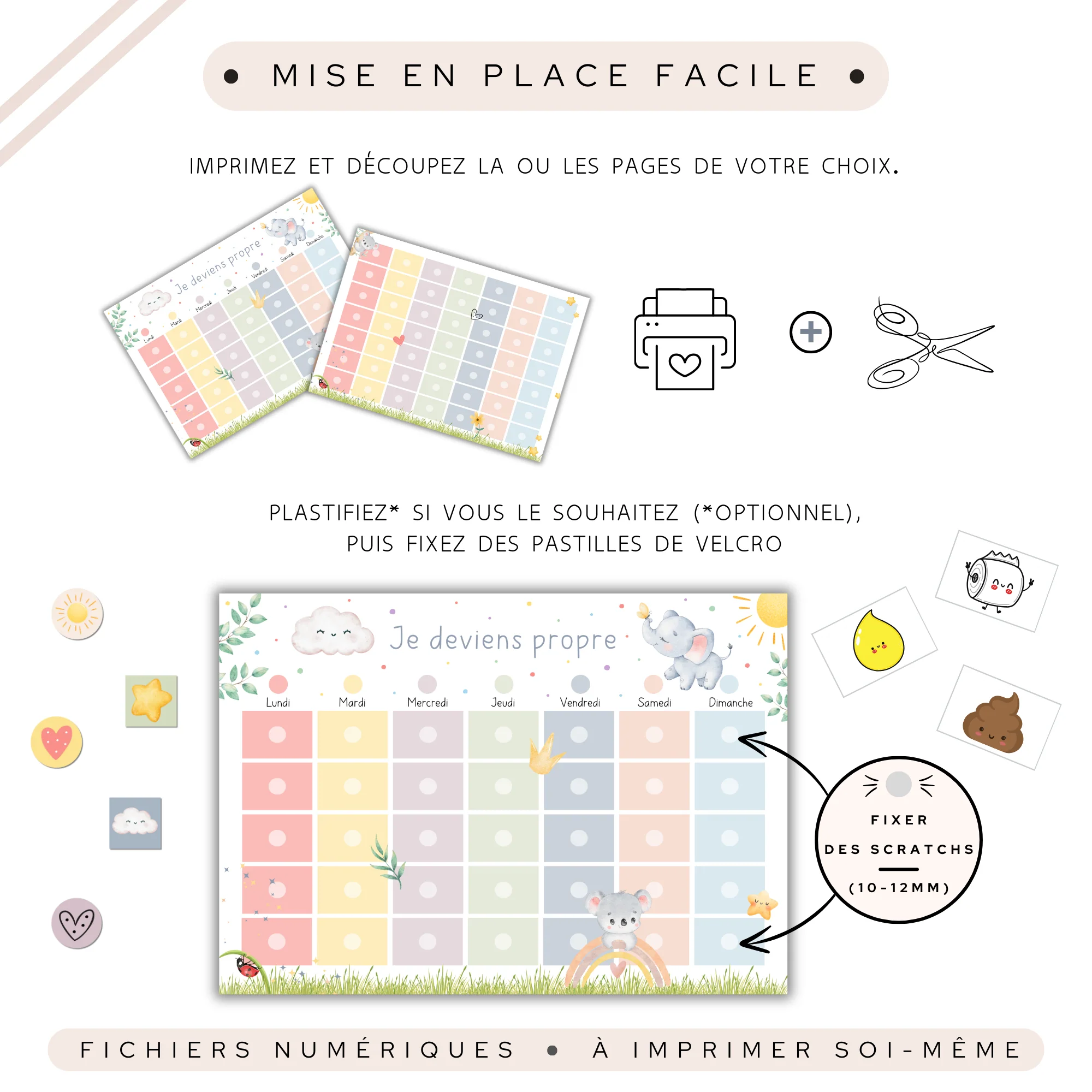 Tableau apprentissage propreté enfant – Image 4