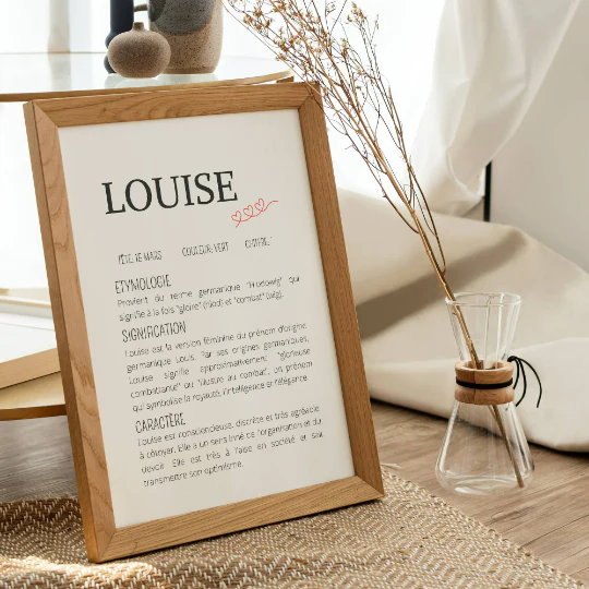 Affiche de naissance personnalisée prénom et définition - Cadeau de naissance personnalisé – Image 2
