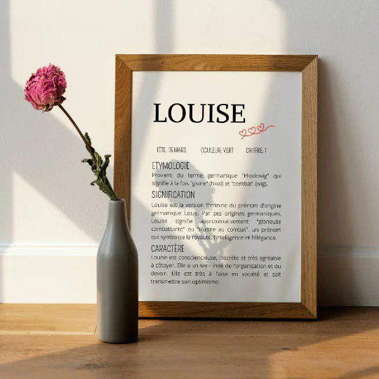 Affiche de naissance personnalisée prénom et définition - Cadeau de naissance personnalisé – Image 5