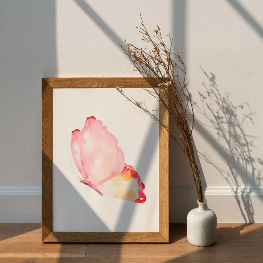 Set 3 affiches papillon aquarelle pour chambre enfant - cadeau de naissance personnalisée prénom – Image 5