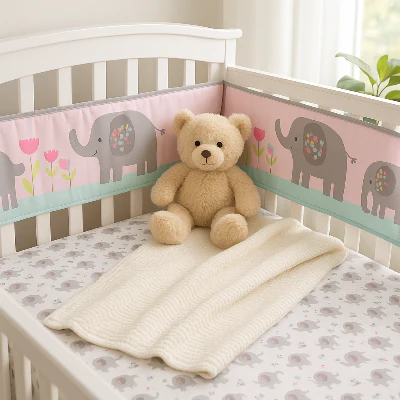 Tour de lit bebe | Coton – Image 2