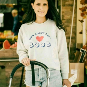 Sweat Allaitement - 100%🇫🇷 "MON COEUR FAIT BOOB"